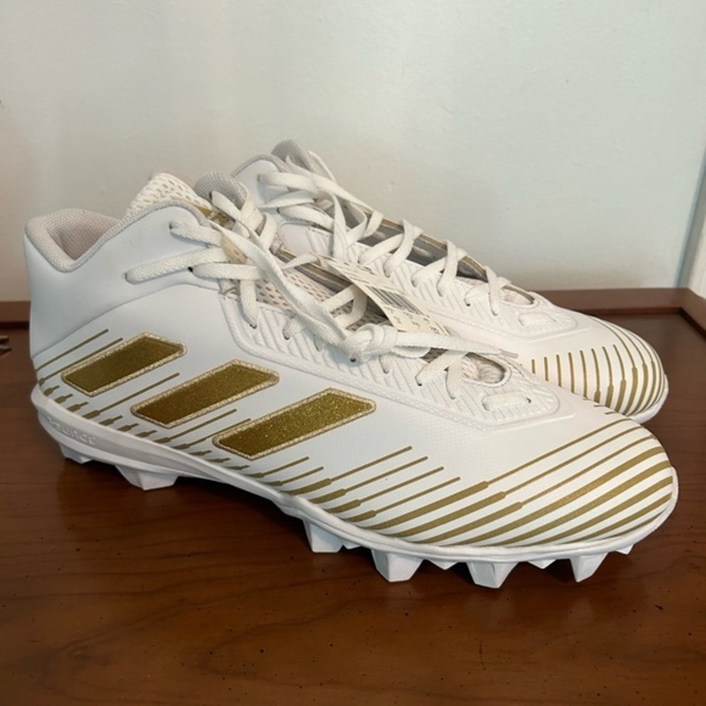 Adidas Mens Freak MD 20 Football Cleats White Gold EH2249 Size 13